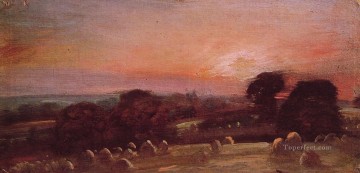 風景 Painting - イースト・バーグホルトのヘイフィールド ロマンチックな風景 ジョン・コンスタブル